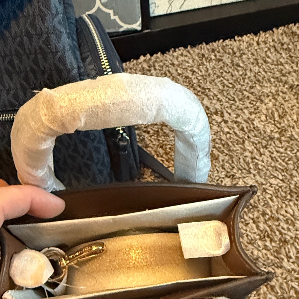 Michael Kors Blue and Brown Women's Backpack Set - Picture 4 of 5